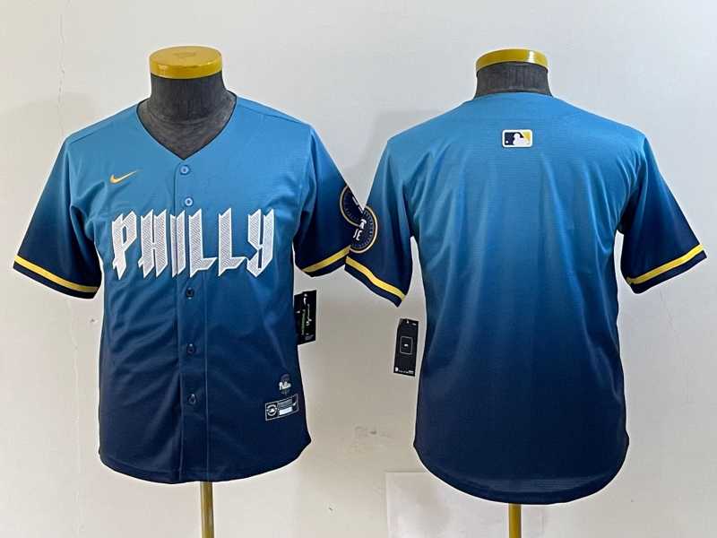 Youth Philadelphia Phillies Blank Blue 2024 City Cool Base Stitched Jersey,We sell and wholesale Youth Philadelphia Phillies Blank Blue 2024 City Cool Base Stitched Jersey on line form chian!